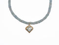 18K Gold & Opal Amethyst Necklace with Diamond