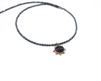 18K Gold, Natural Blue Diamond & London Blue Topaz Necklace - alternate view