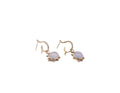 18K Gold & Holly Blue Chalcedony Diamond Drop Earrings