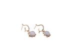 18K Gold & Holly Blue Chalcedony Diamond Drop Earrings