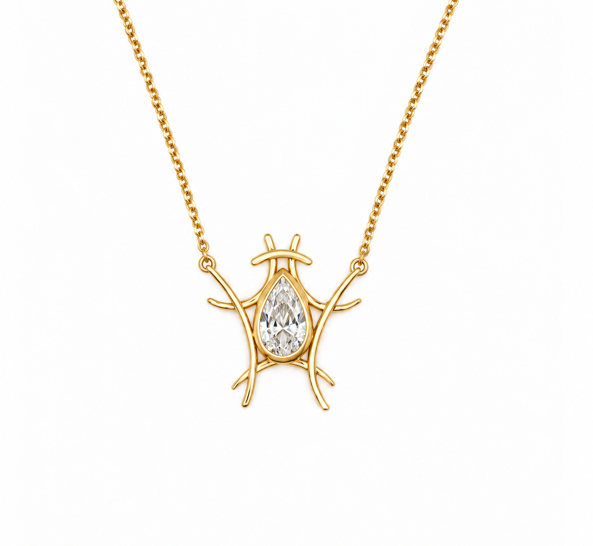 Scarab Necklace in Gold