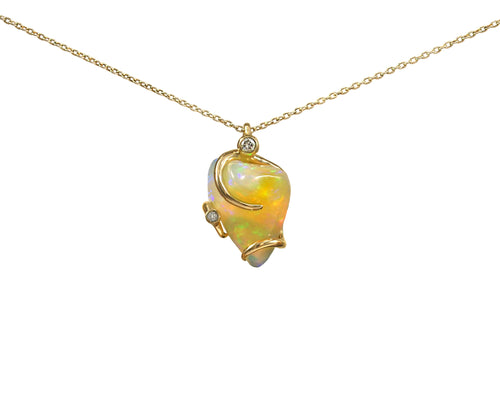 Aurora opal pendant
