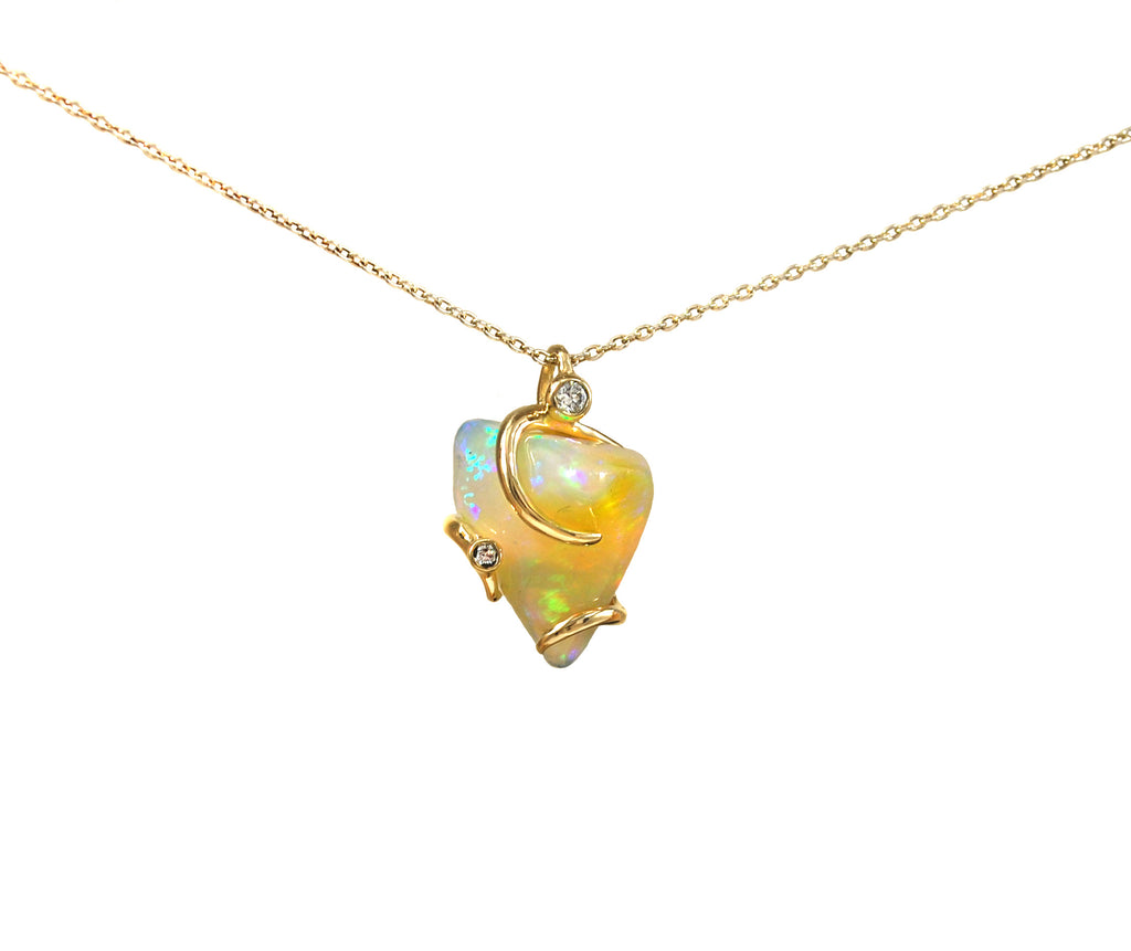 Aurora opal pendant