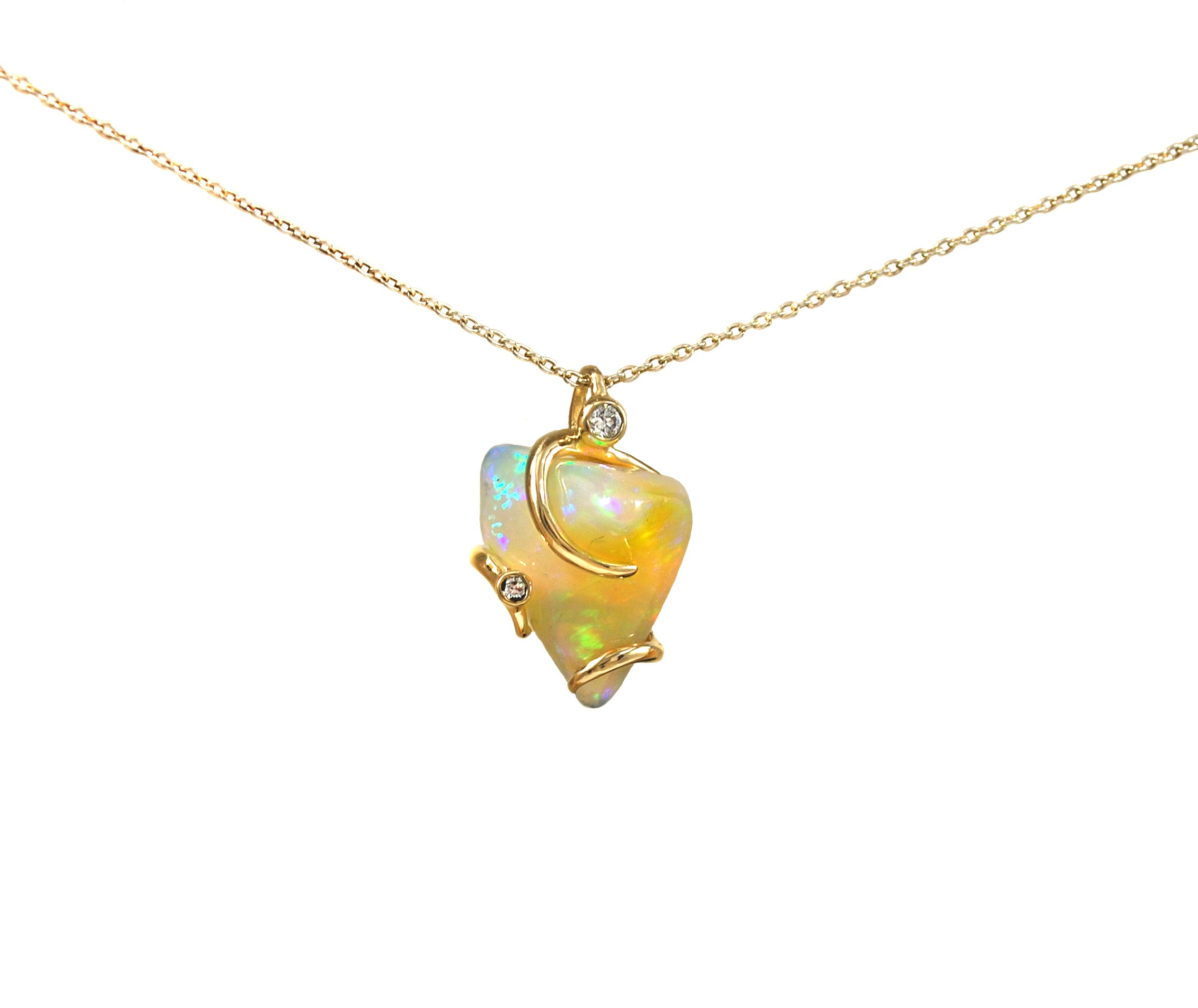 Aurora opal pendant