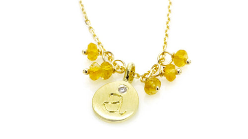 Classic / Citrine Love Letter necklace