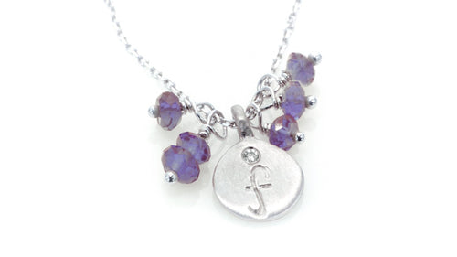 Classic /  Amethyst Love Letter necklace