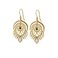 Gold Peacock Earrings