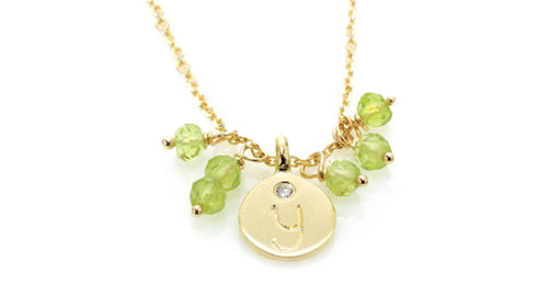 Classic / Peridot Love Letter necklace