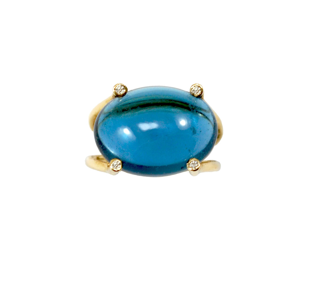 Cosmos London Blue Topaz and Diamond Ring