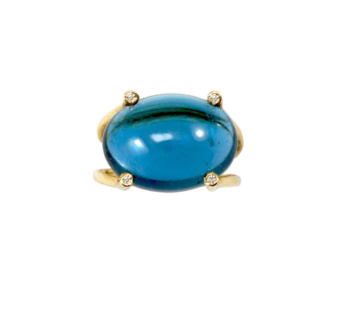 Cosmos London Blue Topaz and Diamond Ring