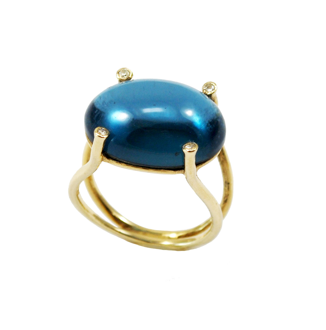 Cosmos London Blue Topaz and Diamond Ring