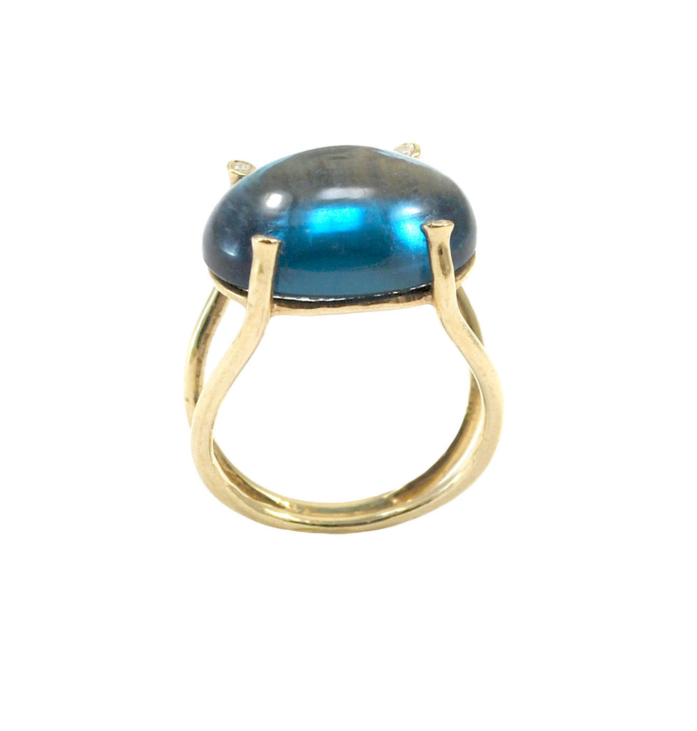 Cosmos London Blue Topaz and Diamond Ring