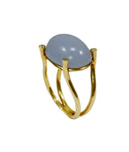 Cosmos Holly Blue Chalcedony and Diamond Ring