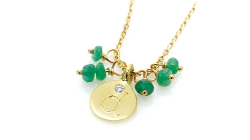 Classic / Emerald Love Letter necklace