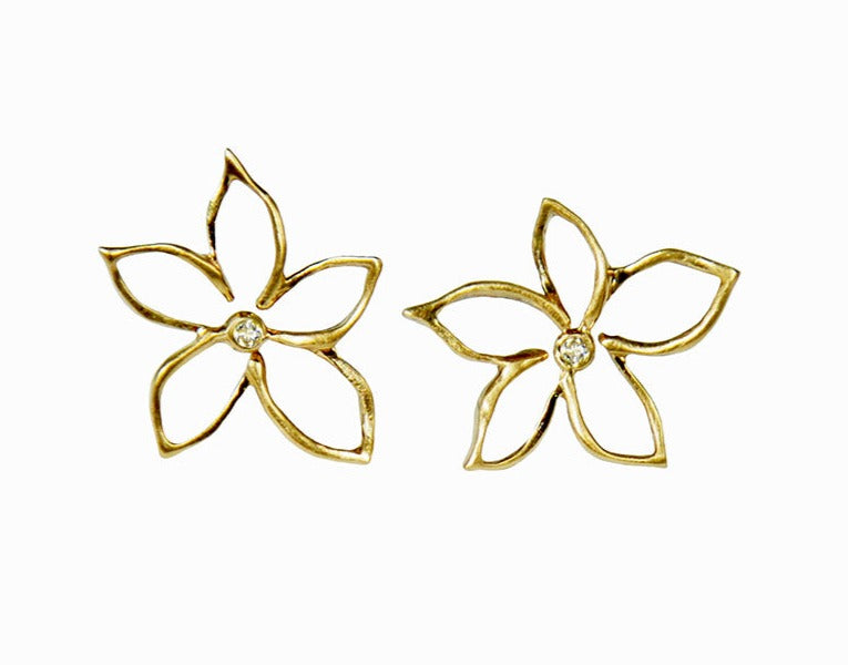 Fleur Gold Studs