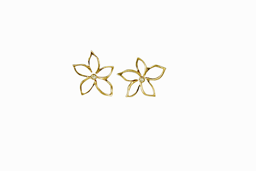 Fleur Gold Studs
