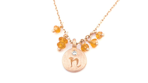Classic / Citrine Love Letter necklace