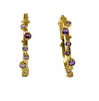 Soleil Amethyst hoops
