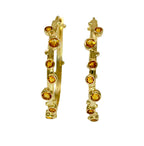 Soleil Citrine Hoops