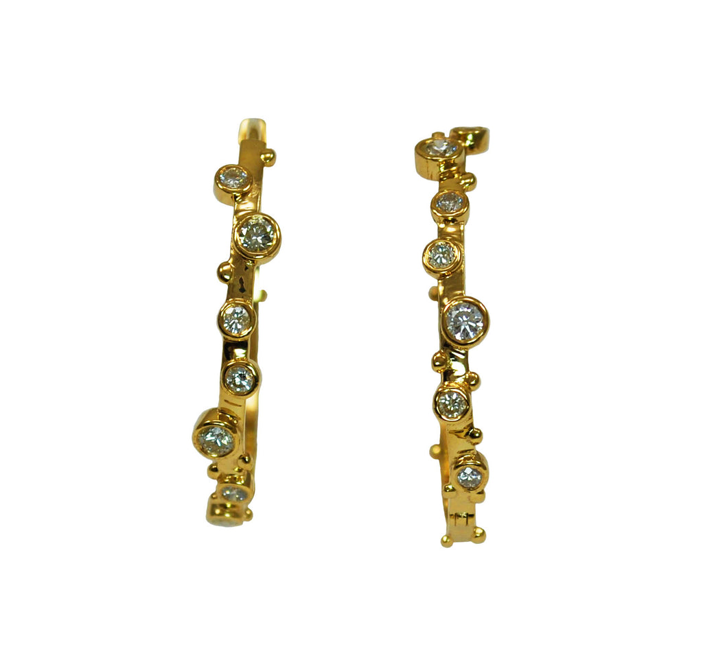 Soleil Diamond Hoops