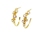 Soleil Morganite Demi Hoop Earrings