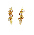 Soleil Morganite Demi Hoop Earrings