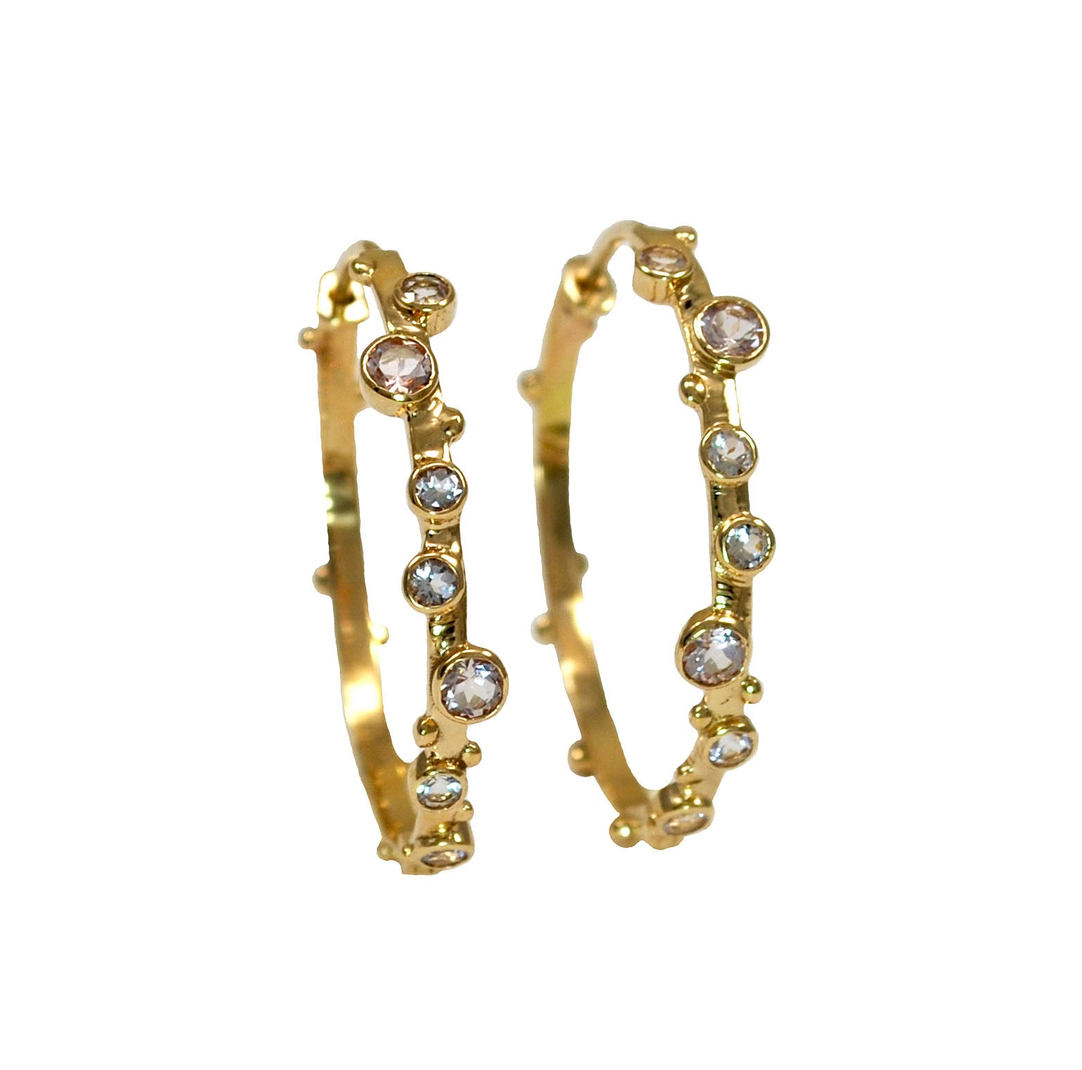 Soleil Morganite Hoop Earrings