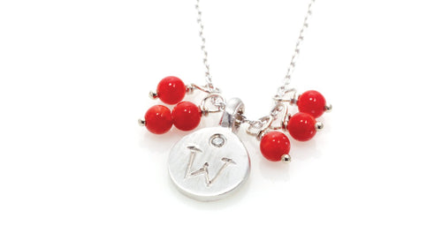 Classic /  Coral Love Letter necklace